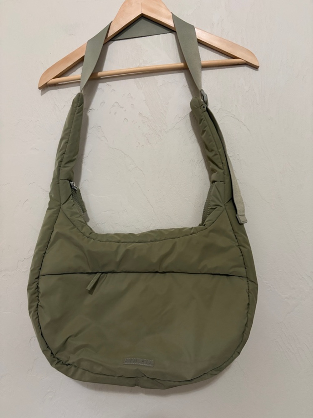 Athleta Moss Green All About Cross Body Hobo Bag. Excellent Condition!
